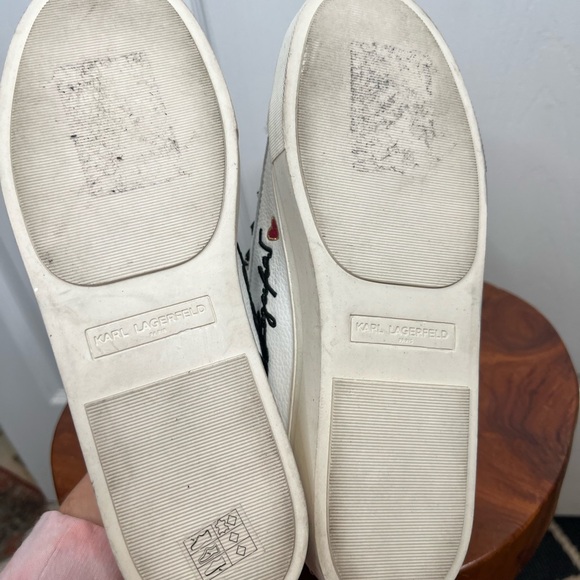 Karl Lagerfeld Women's Cate Pins White Sneakers Size 8.5 Needs Laces - Picture 8 of 11